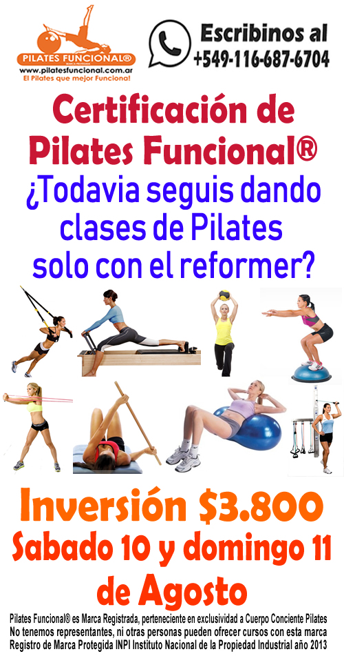Curso de Pilates Funcional, el Pilates que mejor Funciona... por lejos!